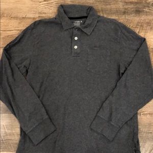 Gray old navy long sleeve polo- medium